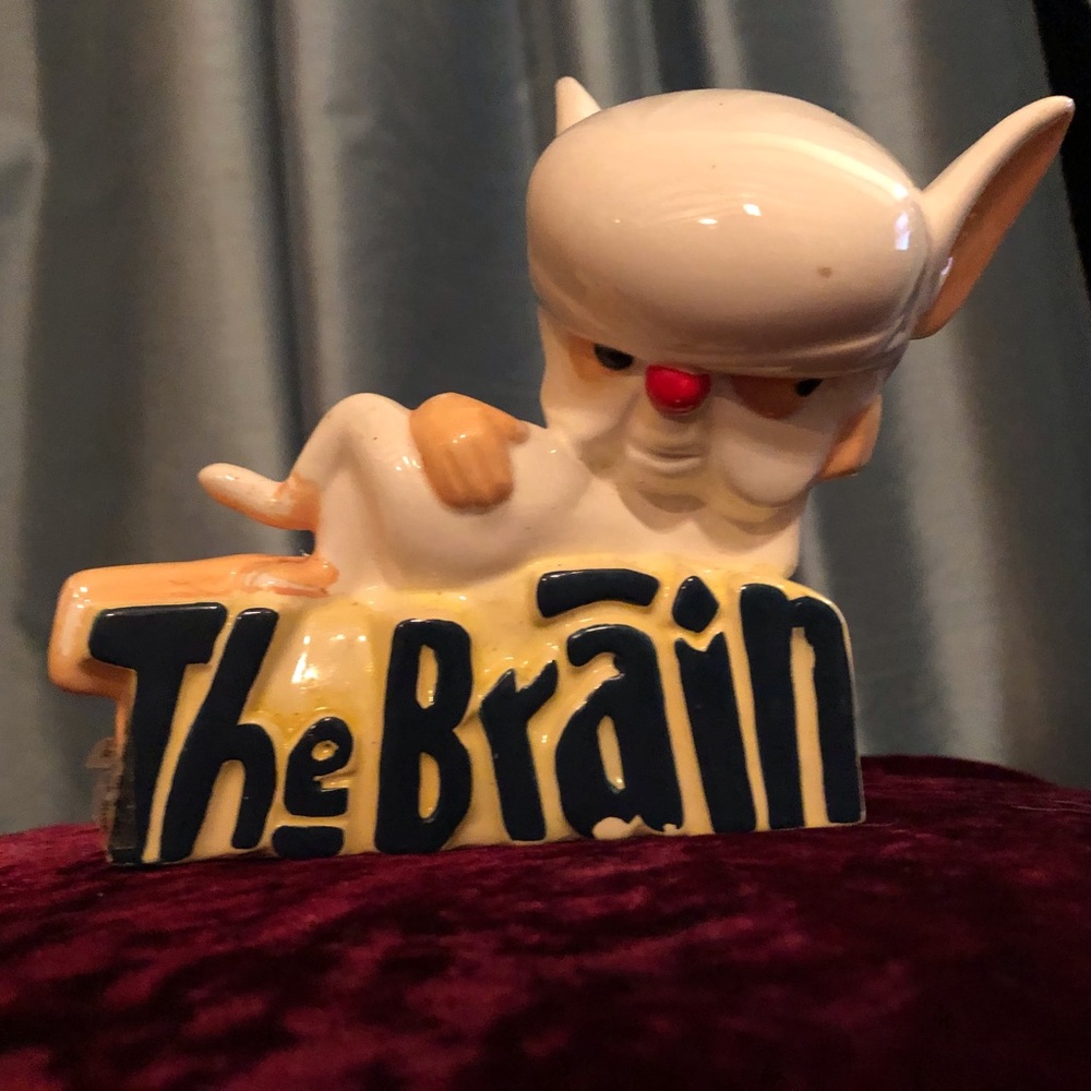 Vintage Pinkey & the Brain ceramic collectable